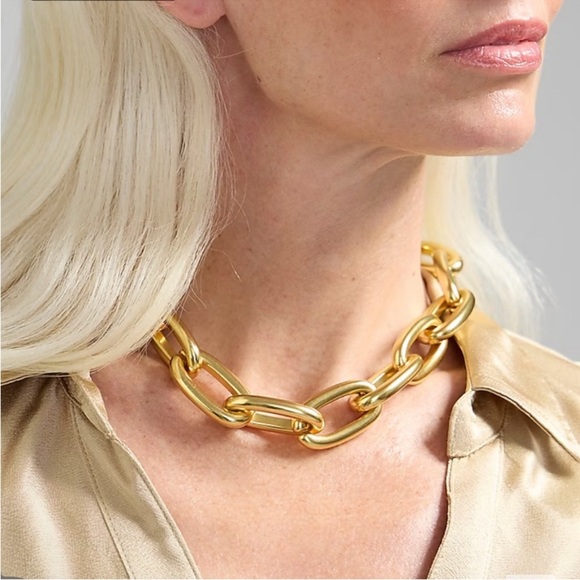 JCrew Metallic chainlink necklace NWOT - Picture 1 of 7